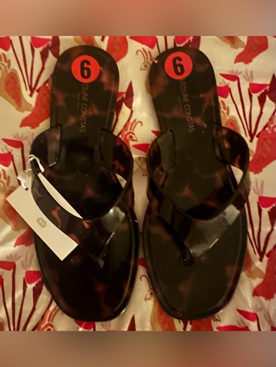 Caroline Constas Shoes - Caroline Constas Tortoiseshell Jelly Thong Sandals - Brown/Black NWT